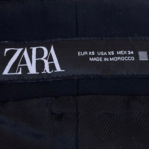 Zara Black Strapless Sleeveless Button Bustier Corset Bandeau Tube Tank Top XS - Picture 4 of 5